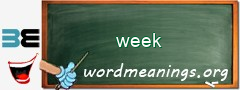 WordMeaning blackboard for week